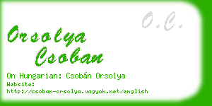 orsolya csoban business card